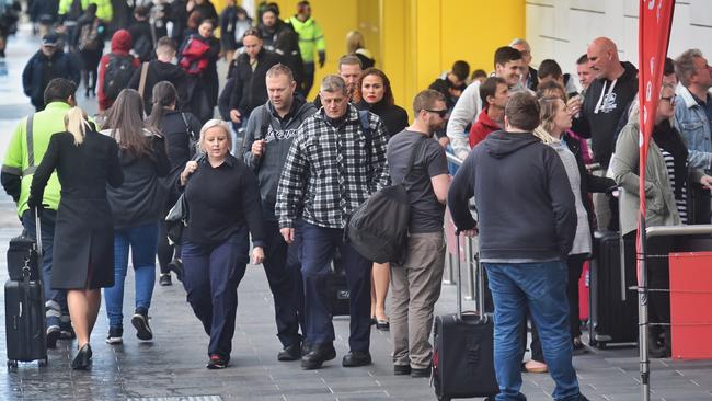 The rail link will change how travellers get to and from Tullamarine. Picture: Tony Gough