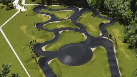 What it could look like ... an artist’s impression of the pump track at the Schoeffel Park complex in Horningsea Park could look like when finished.