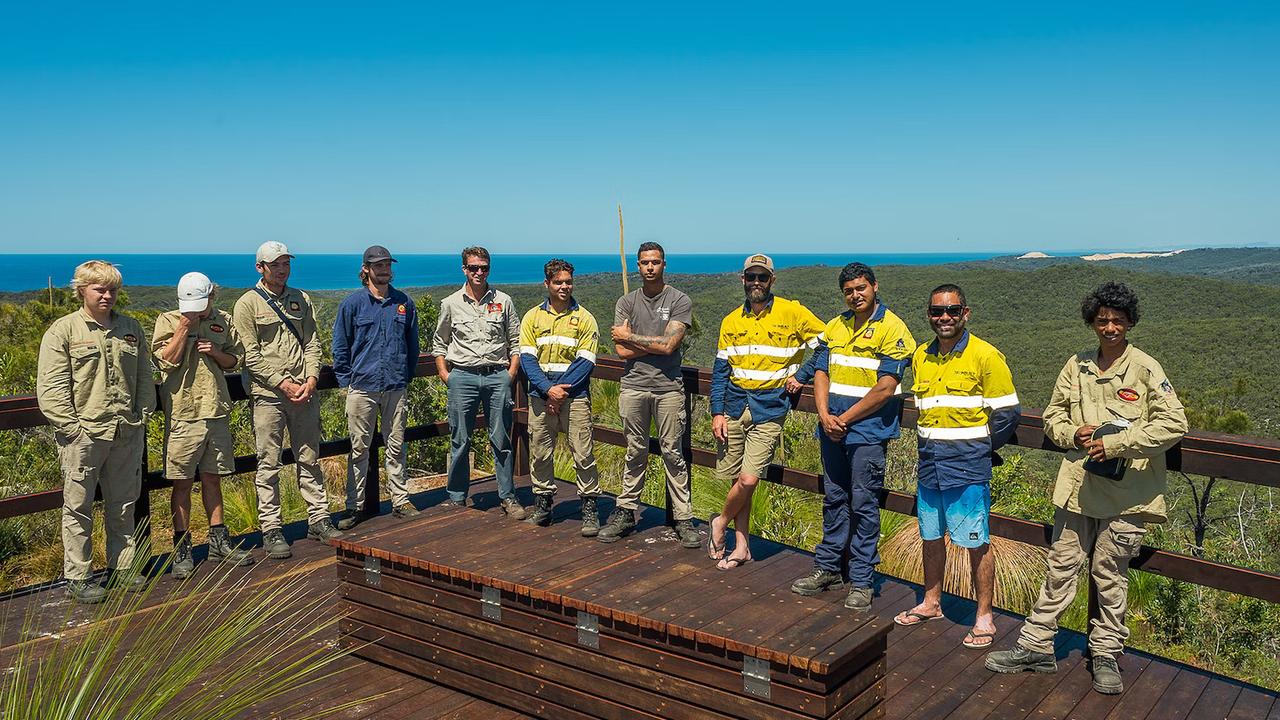 Some of the new lookouts on Minjerribah, also known as North Stradbroke Island. Picture: Michael Saunders