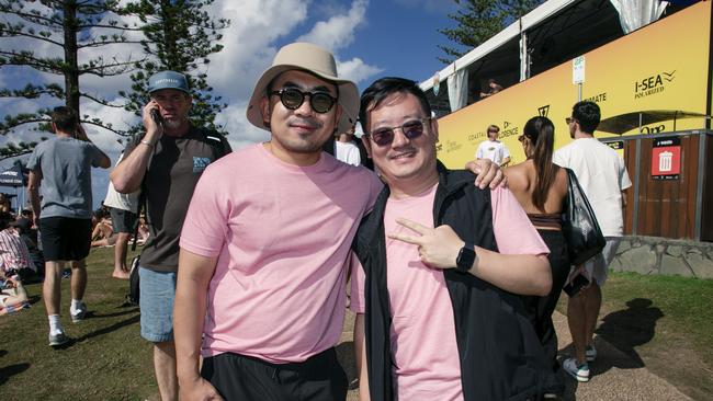 Yongze and Bing Li at the Gold Coast Pro, Burleigh Heads. Picture: Glenn Campbell