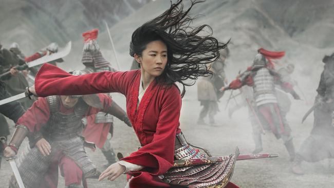 Yifei Liu in a scene from Disney’s live-action remake of the animated classic Mulan.