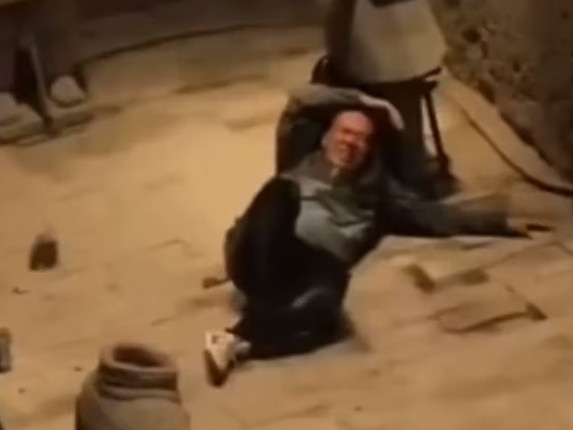 A tourist climbed over a fence and jumped into a section of the world-famous display of China’s Terracotta Army, damaging two ancient clay warriors, authorities said Saturday.