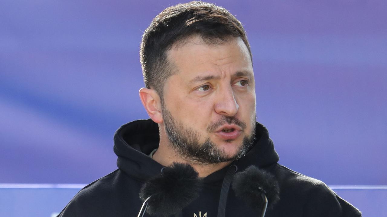 Ukrainian President Volodymyr Zelenskyy addresses the crowd at Lukiskiu Square in Vilnius on July 11, 2023. Picture: AFP.