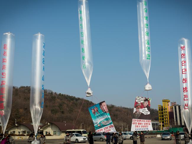 When Flashdrives for Freedom started most of the USB sticks were sent by balloon over the border. Now they’re more likely smuggled in, or sent by drone. Picture: Getty Images