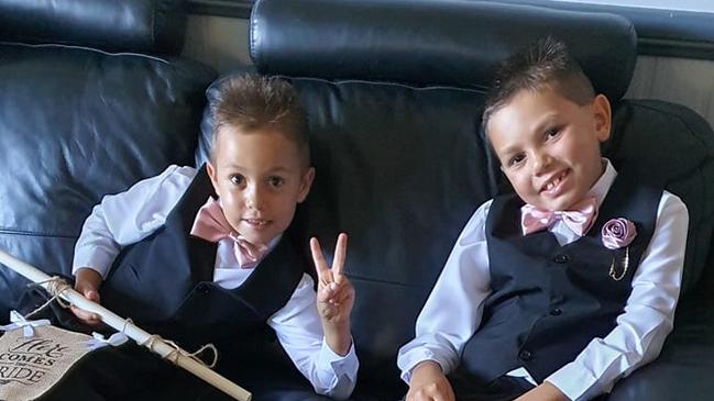 Sheldon, 6, and Shane Shorey, 7, were killed when an out-of-control car hit them as they walked home from the local pool. Picture: Facebook