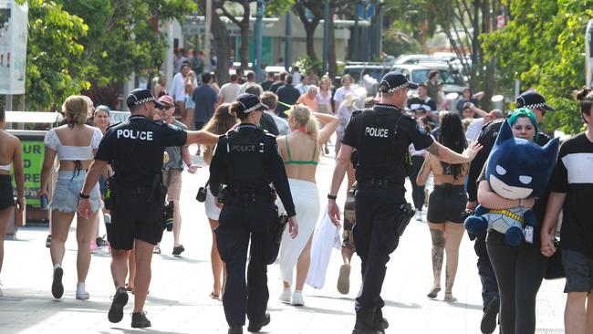 First afternoon of Schoolies in Surfers Paradise for 2021. Pic Mike Batterham