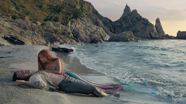 Jonah Hauer-King as Prince Eric and Halle Bailey as Ariel in Disney's live-action The Little Mermaid