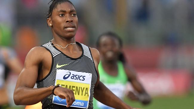 South Africa's Caster Semenya competing in June in the women's 800m event at Rome's Diamond League competition at the Olympic Stadium in Rome. Picture: AFP