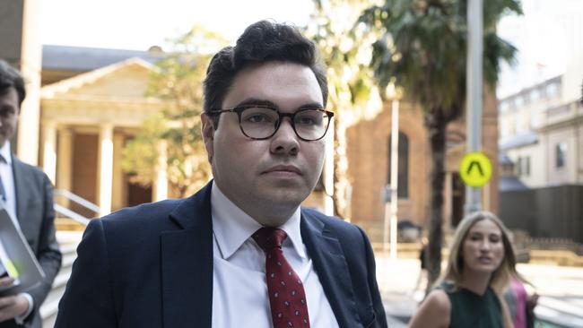 Bruce Lehrmann walks out of the Supreme Court in Sydney . Picture: NCA NewsWire/ Flavio Brancaleone