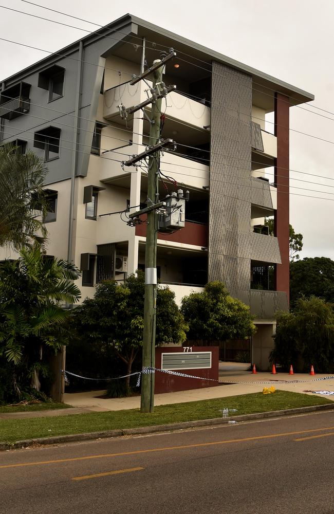 Stabbing at unit complex on Riverway Drive, Condon. Picture: Evan Morgan