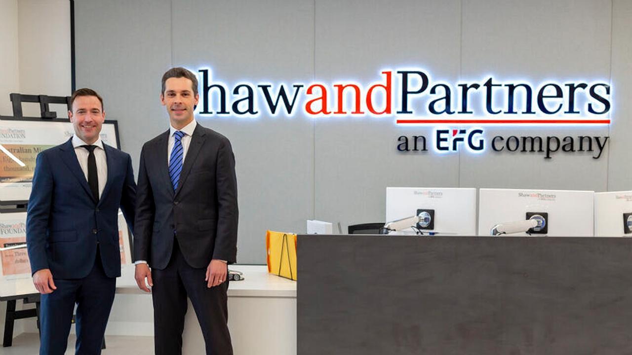 Shaw and Partners senior portfolio managers Stephen Lyle and Christopher Wollermann.