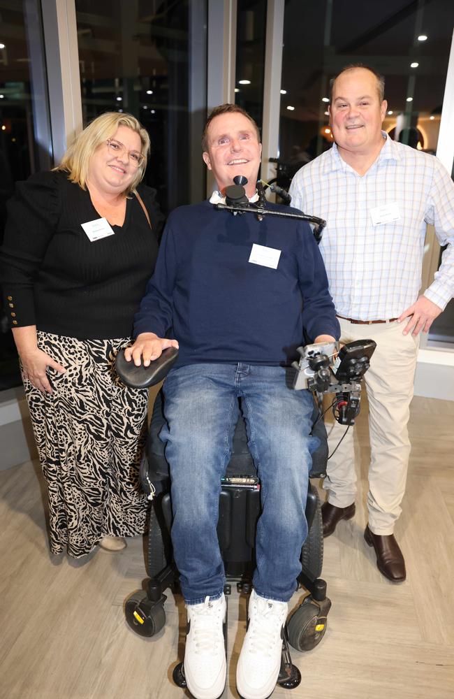 Melissa Brown, Perry Cross and Scott Brown at the Gold Coast Australian of the Year Awards 2024 at Skypoint Q1 for Gold Coast at Large. Picture, Portia Large.