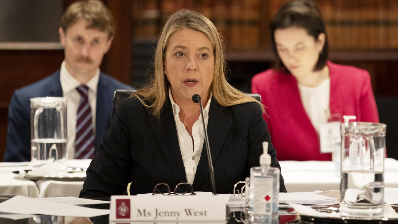 Jenny West testified to a parliamentary committee on Monday. Picture: NCA NewsWire / Nikki Short