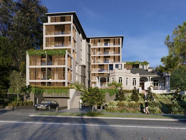 Artists impression of the apartment building.