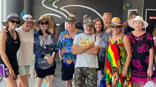 A family holidaying in the Whitsundays was left with a sour taste in their mouth after receiving a parking fine. Pictured is Taylah, Josie, Jordyn Ray, Stewart, Sam, Matt, Coby and Kath. Picture: Supplied