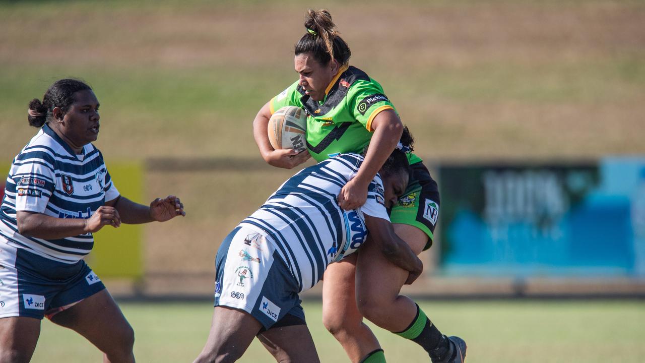 Briannon Ross as the Palmerston Raiders take on the Darwin Brothers in the NRL NT semi final. Picture: Pema Tamang Pakhrin