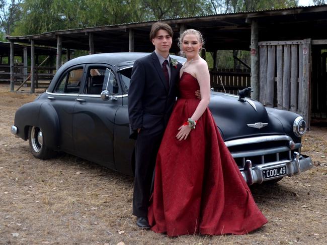 Koschkia Haley and guest at the 2023 Burnett State College formal. Image credit: Burnett State College.