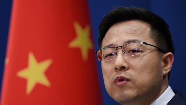 Chinese Foreign Ministry spokesman Zhao Lijian. Picture: Greg Baker/AFP