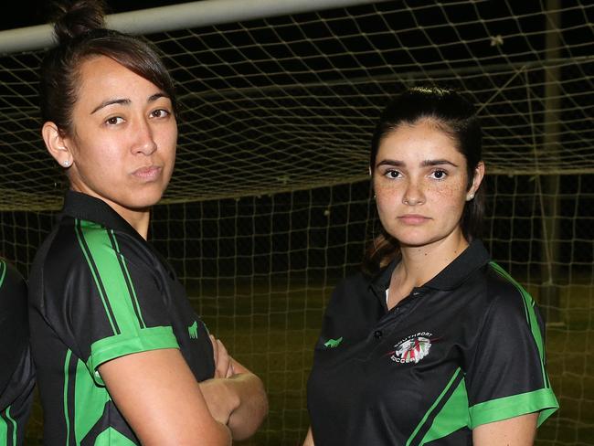 Southport co-captains Eva Gasparovic and Lisa Stutz. Picture: Mike Batterham