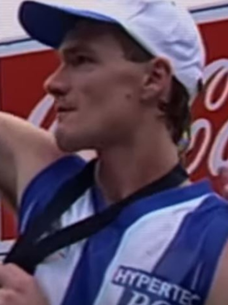 Laidley also played in North Melbourne’s 1996 premiership team. Picture: YouTube