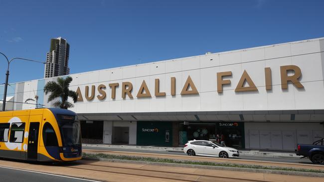 The exterior of an aging Australia Fair shopping centre at Southport. Picture Glenn Hampson