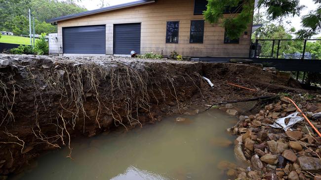 Wongawallan resident Lynnette Lynch has had her little piece of paradise damaged by the Christmas Day storms and destroyed by the flooding. Pics Adam Head