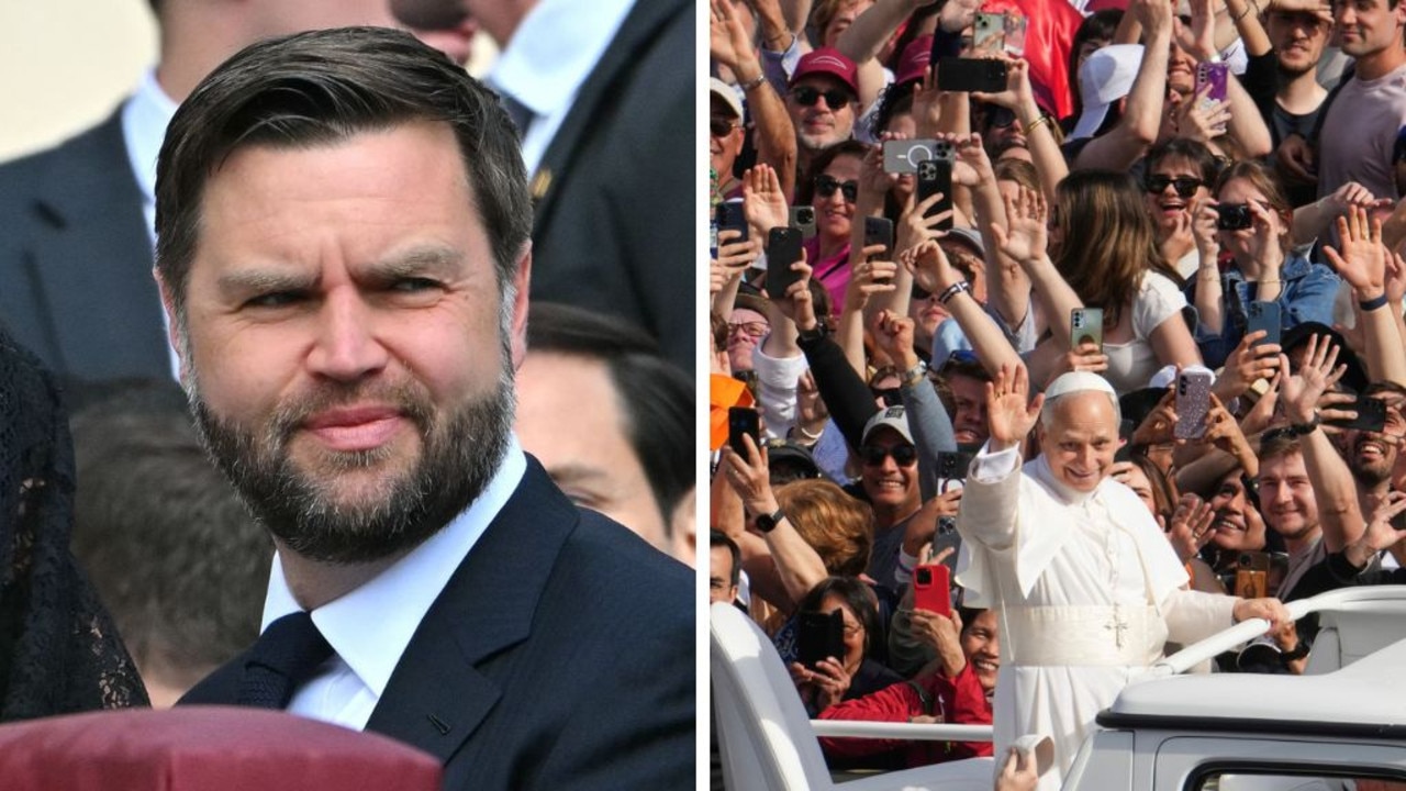 ‘JUST IN TIME’: JD Vance’s bizarre act at Pope Leo’s inauguration mass