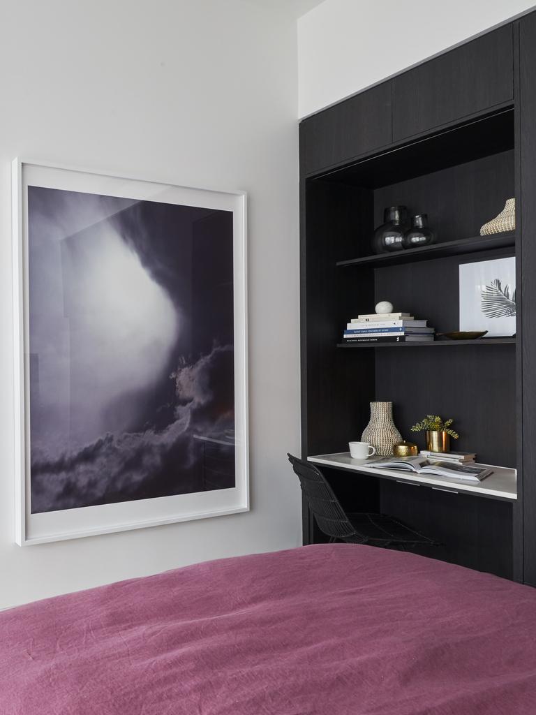 Darren said their choice of artwork sets the mood of the room. Picture: The Block