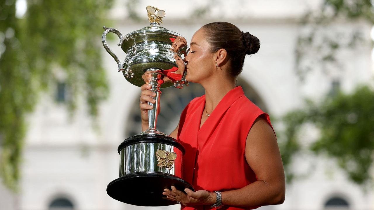 Ash Barty defeated Danielle Collins in the Australian Open final. Photo by Martin KEEP / AFP