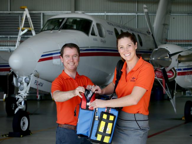 Royal Flying Doctor Services of Australia Chief Executive Officer Martin Laverty and Dental services manager Kate Storr. Picture: ANNA ROGERS