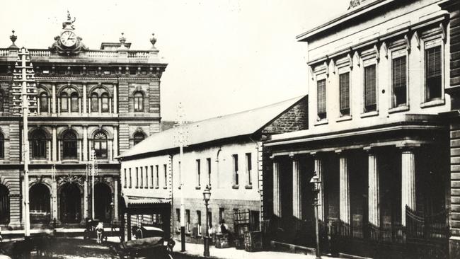 DAILY TELEGRAPH - PROJECT 140 The original David Jones store located on Barrack and George Street in Sydney, circa 1880.