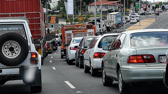 Traffic chaos on the Bruce Highway.