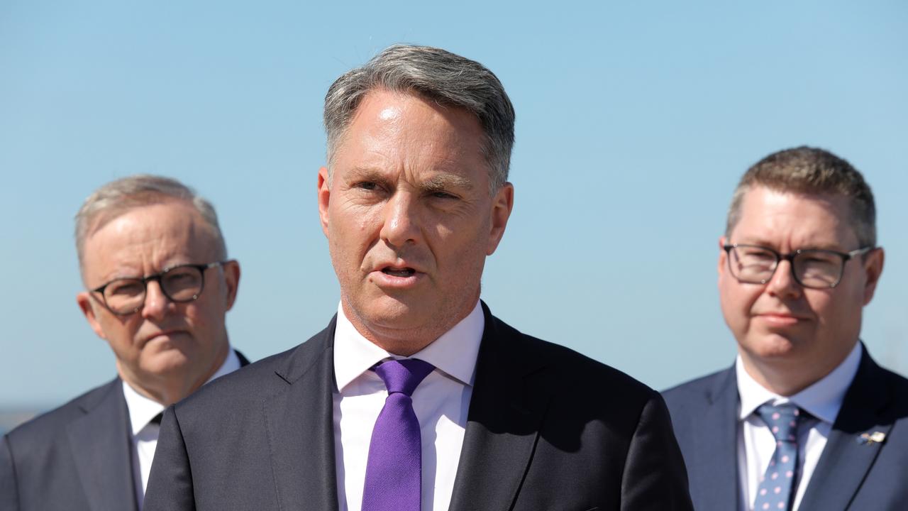 Deputy Prime Minister Richard Marles says Prime Minister Anthony Albanese will be able to work with whoever wins the US presidential election. Picture: NewsWire /Philip Gostelow