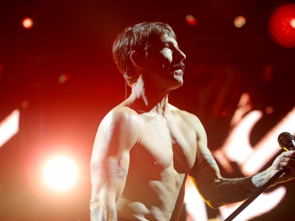 Red Hot Chili Peppers kick off their Australian tour at Hobart's Derwent Entertainment Centre. Picture: PATRICK GEE