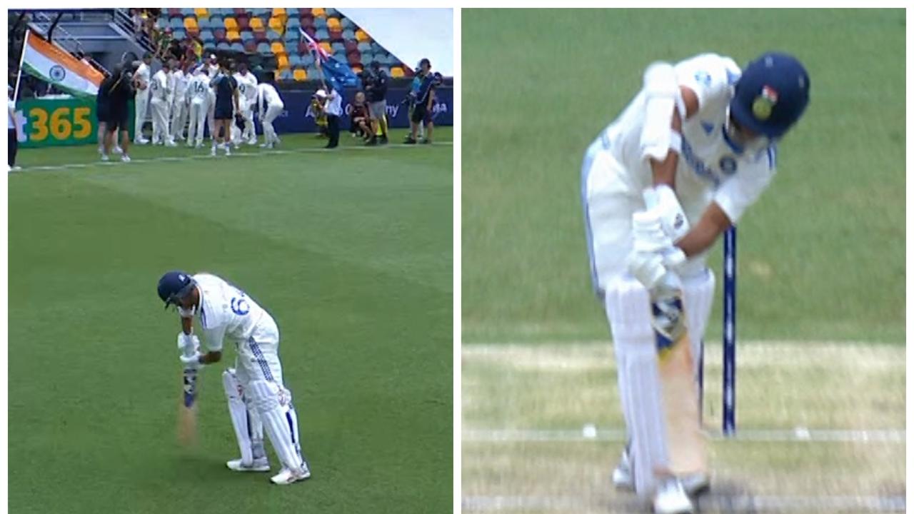 Yashasvi Jaiswal hits the same shot twice... once it was along the ground and hit the Australians. The second time he was dismissed by Mitchell Starc.