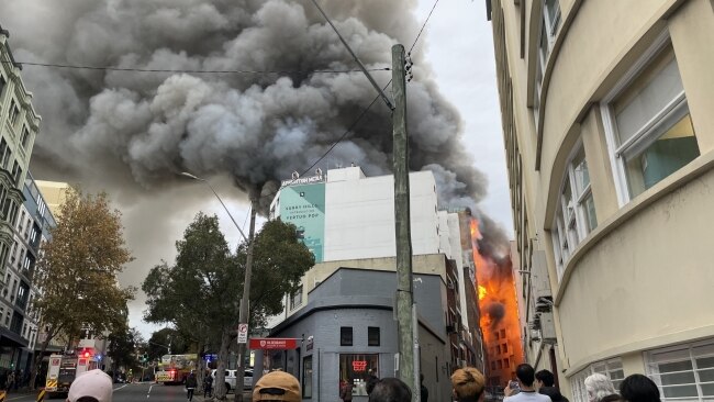 The fire broke out in the heritage structure on Thursday afternoon. Picture: Alexi Demetriadi