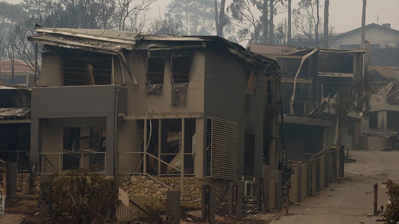 The same houses after the bushfire. Picture: Alex Coppel