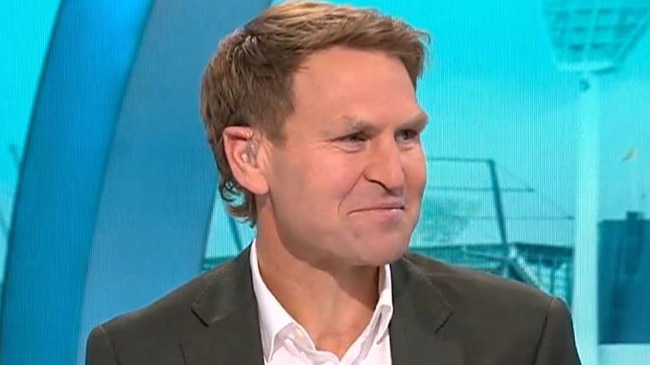 Kane Cornes had to ask Tom Morris who was paying his wages? Picture: Channel 9