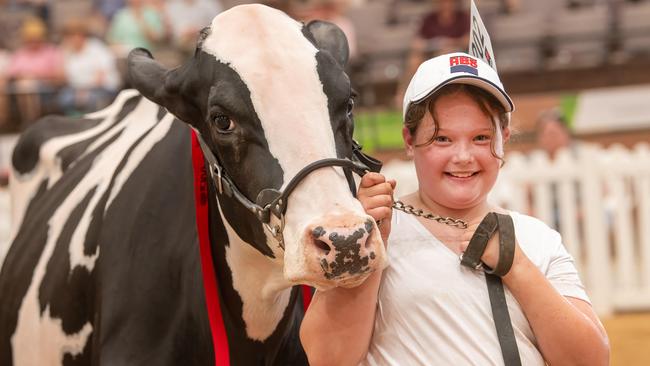 Georgia Flanagan from Finley, who won the Reserve Grand Champion of the Youth Show at the International Dairy Week. Picture: Rob Leeson