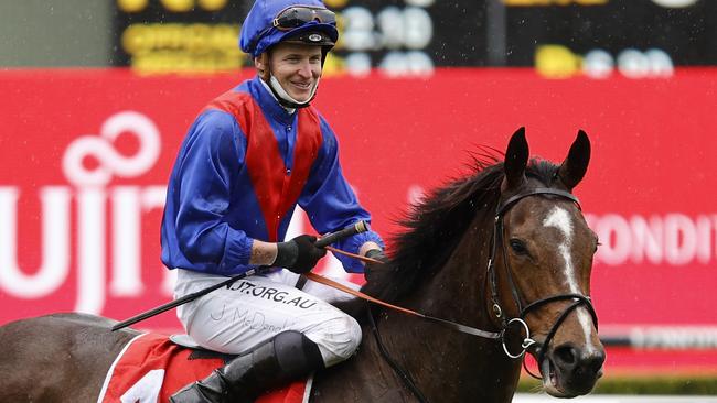 James McDonald will reunite with Cox Plate favourite Zaaki on Saturday. Picture: Getty Images