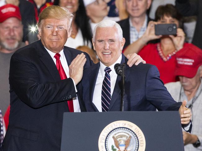 Mike Pence with Donald Trump. Picture: Getty Images/AFP