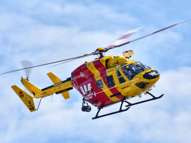 Westpac Life Saver Rescue Helicopter in flight. Source: Surf Life Saving Australia