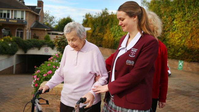 Rosie Spurr is a year 12 student who enjoys helping out the elderly. Photo: Phillip Rogers