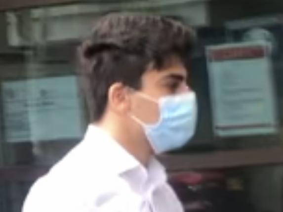 Ilyas Arsalan, 19, leaves Blacktown Local Court charged with allegedly running down and injuring three people with his car in Stanhope Gardens in November 2020. Picture: Kate Lockley