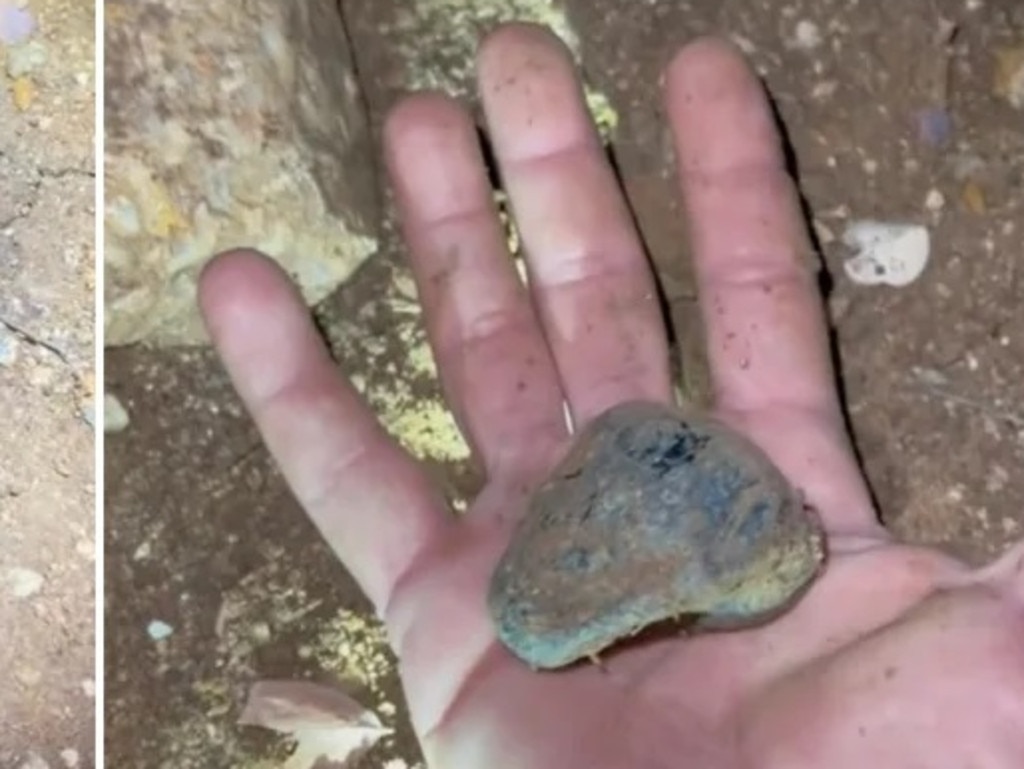 A Queensland man have found a big gemstone on his evening walk.