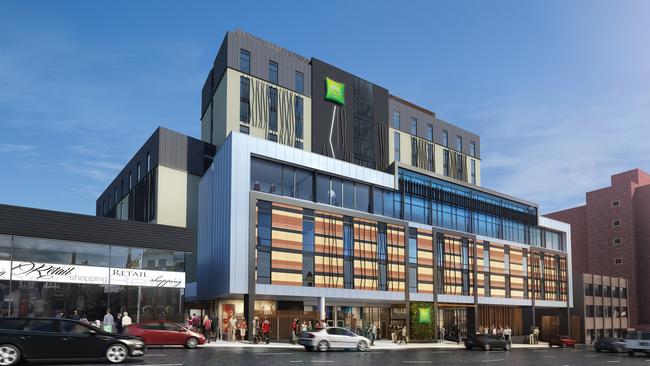 An artist’s impression of the new hotel on Macquarie St developed by the Fragrance Group.