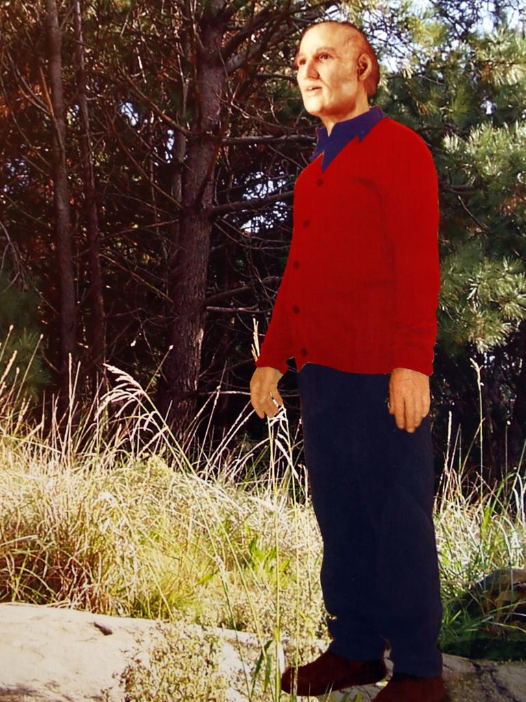 A recreation of the unidentified man found at Echo Point in 2004. The case is still unsolved. Picture: Sam Ruttyn