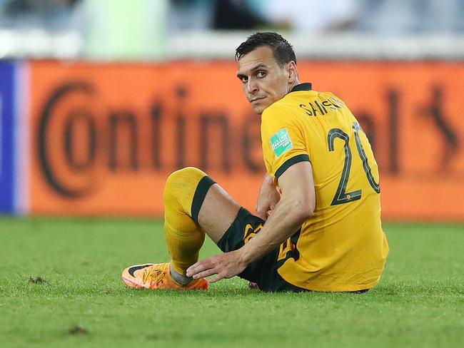 Trent Sainsbury wants Tom Rogic back in a Socceroos jersey. Picture: Mark Metcalfe/Getty Images