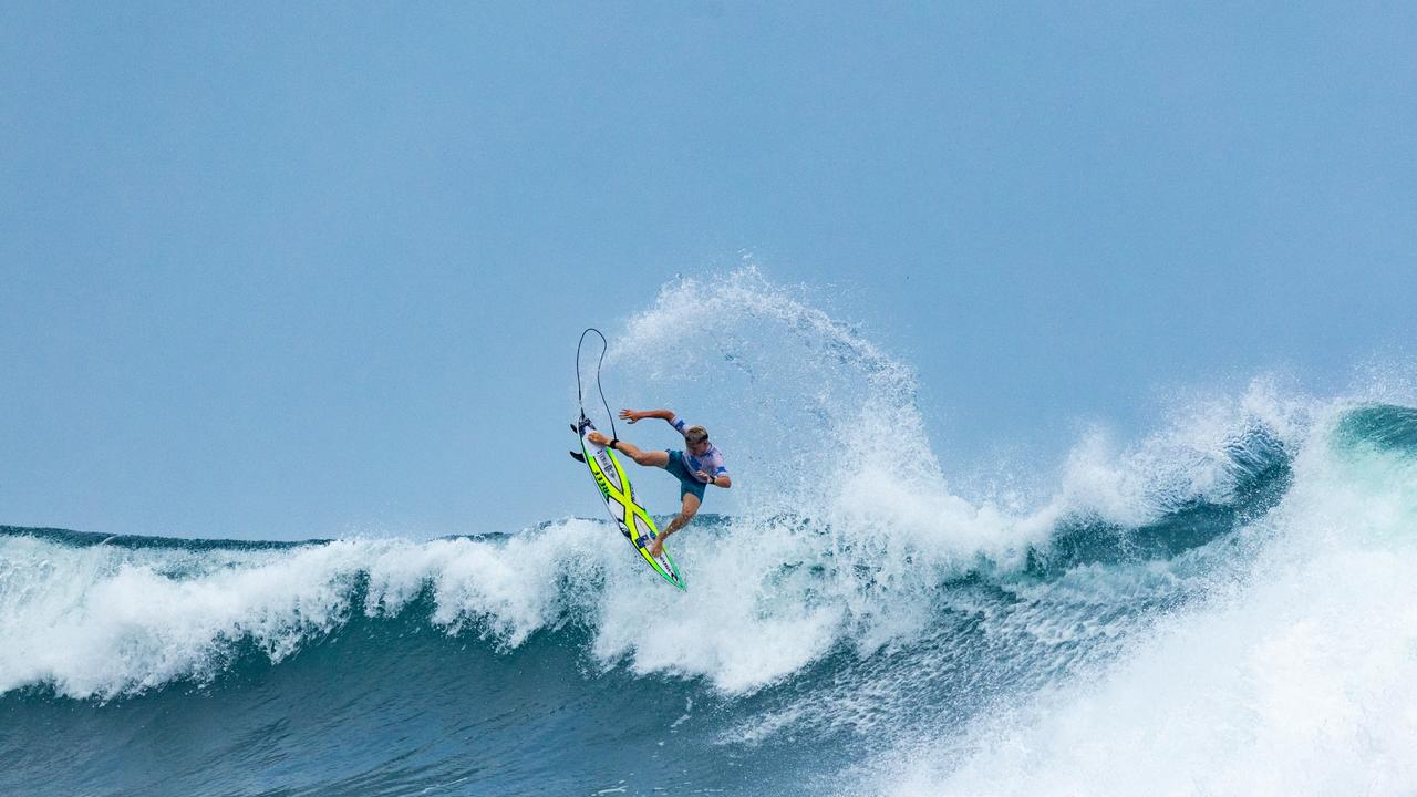 Australian surfer Dane Henry during the under-18 boys grand final at the 2024 ISA World Junior Surfing Championships at Surf City, El Salvador. Picture: Jersson Barboza