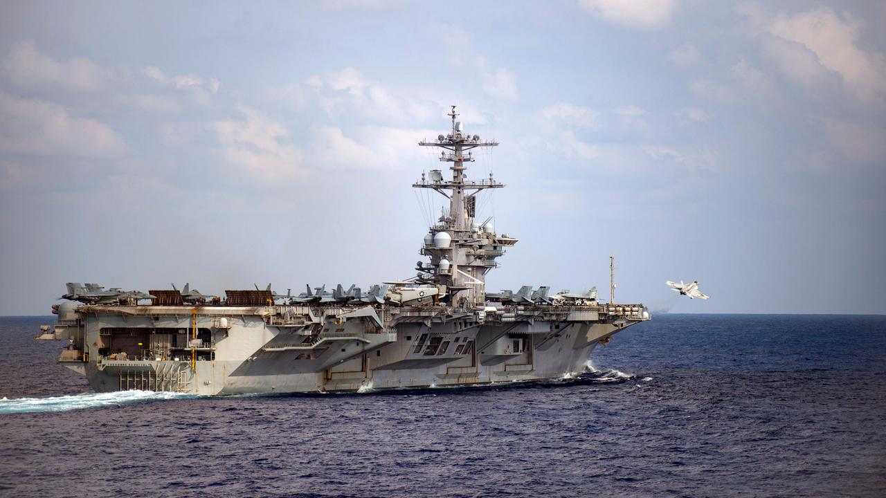 A file photo shows the USS Theodore Roosevelt in the Pacific. Picture: AFP